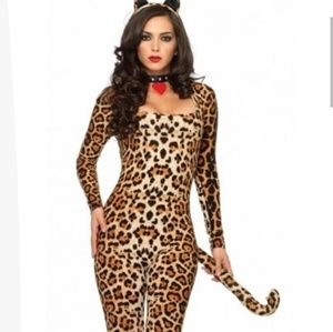 NEW Sexy Cougar Catsuit Halloween Costume XS